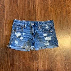 American Eagle Ripped Denim Shorts